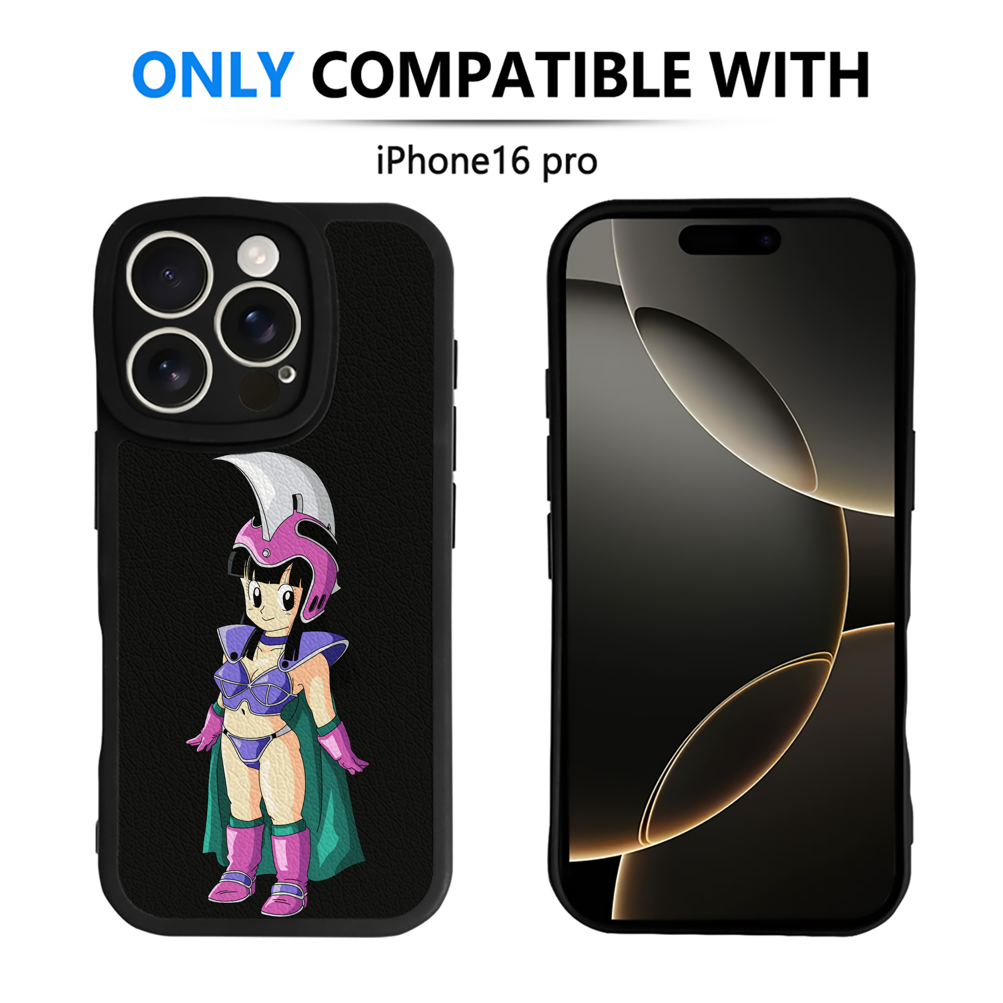 （画像用） ドラゴンボール チチ DRAGON BALL Chichi 【iPhone 16シリーズ対応】シリコンスマホケース（レザー調） 材質：シリコン